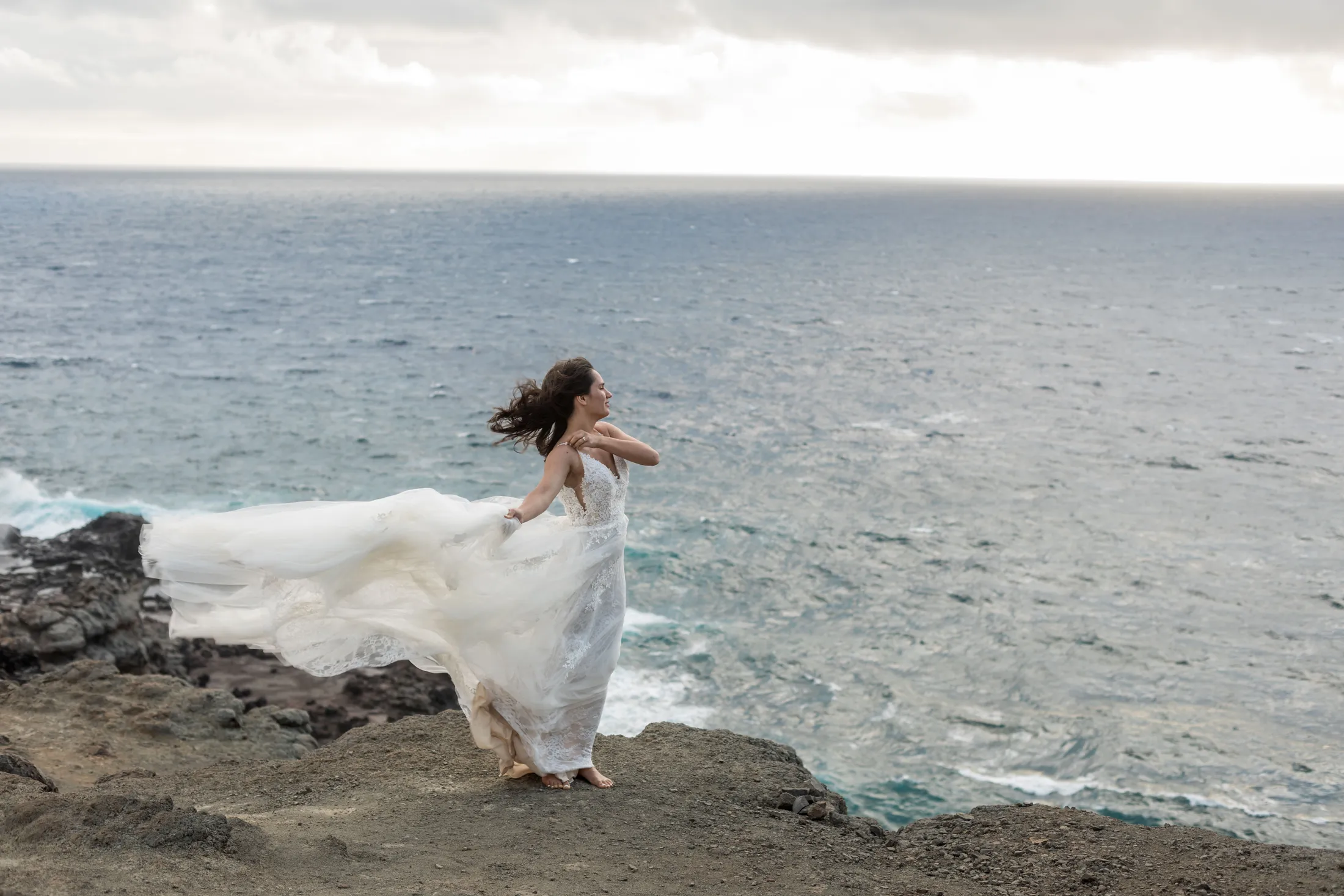 Couple in their wedding attire on Maui, day-after session by Jessie Hawaii Photography