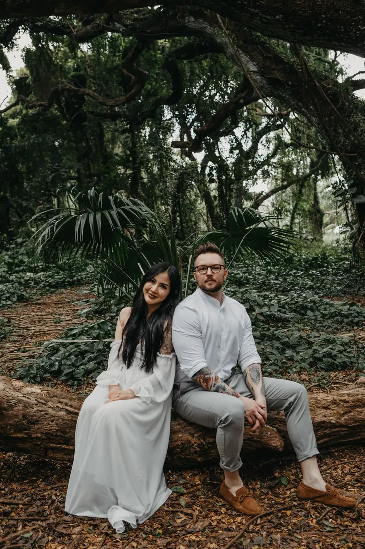 Couple in their wedding attire on Maui, day-after session by Jessie Hawaii Photography