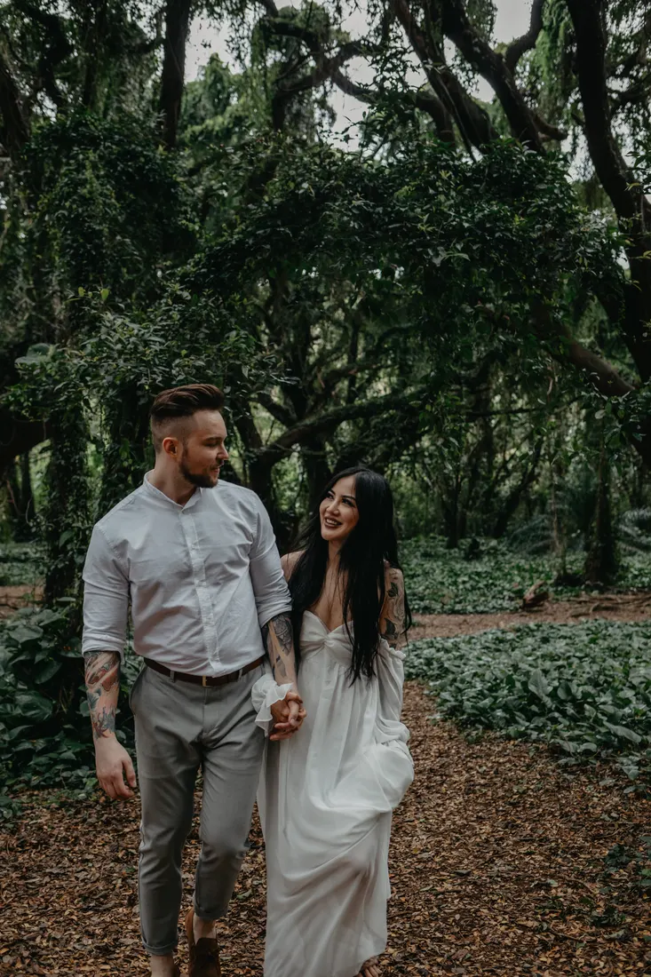 Couple in their wedding attire on Maui, day-after session by Jessie Hawaii Photography