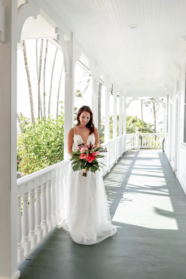 Couple in their wedding attire on Maui, day-after session by Jessie Hawaii Photography
